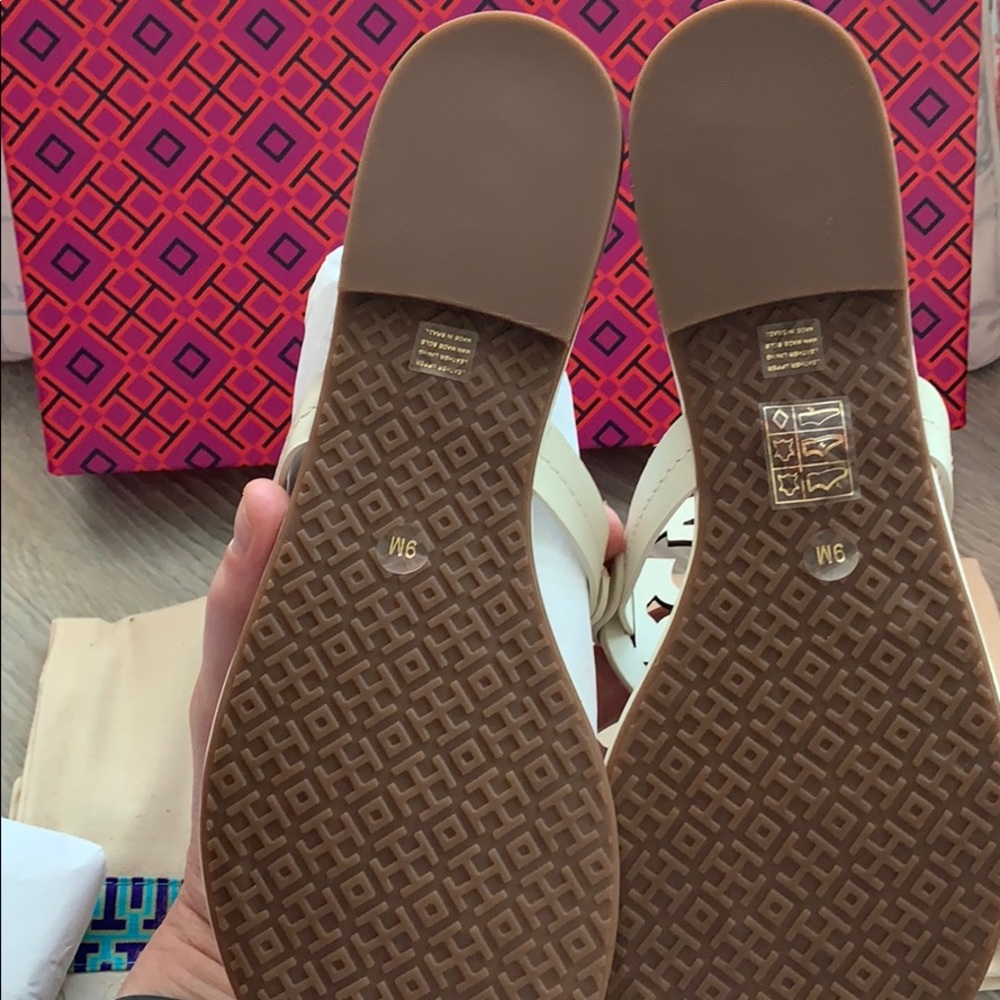 Brand New Tory Burch Miller Sandals in Bleach - Picture 3 of 4